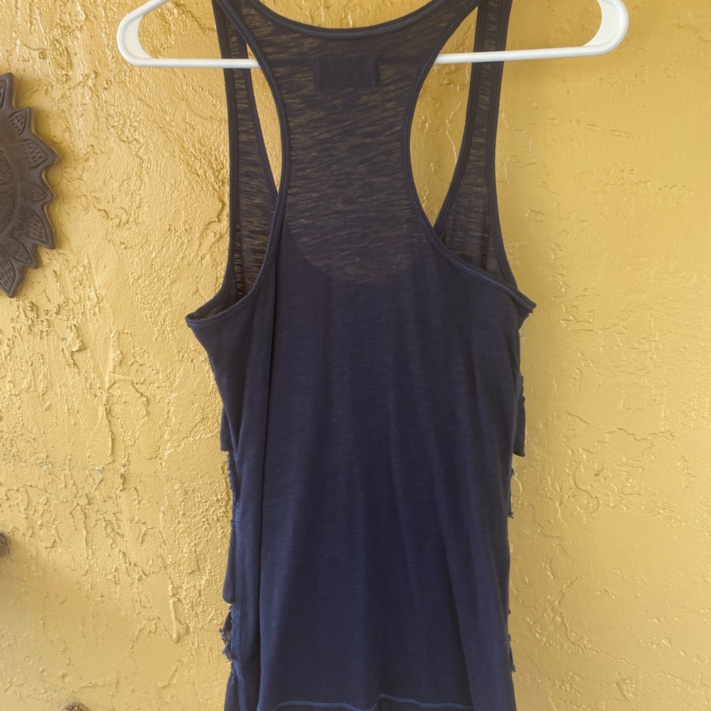 💝 Hollister Tank Top. Size Small. Ruffle. Blue